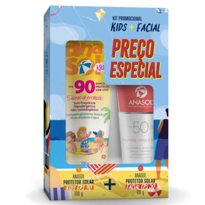 Kit Protetor Solar Anasol Kids Fps90 100G+60G
